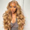 #27 Light Brown Colored Wig Body Wave Straight 4x4/5x5/13x4 Transparent Lace Wig Human Hair Wigs Free Par
