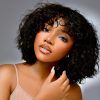 short curly wigs with bangs