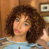 Highlight Color Short Curly Wig With Bangs|Put On And Go Glueless Wigs